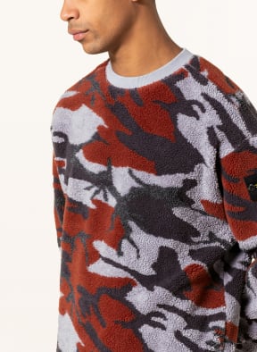 STONE ISLAND Teddy sweater, Color: BLACK/ GRAY/ COGNAC (Image 1)