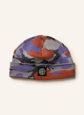 STONE ISLAND Czapka , Kolor: JASNOCZARY/ LILA/ CIEMNOPOMARAŃCZOWY (Obrazek 1)