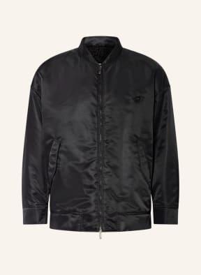 VALENTINO Oversized blouson with lambskin , Color: BLACK (Image 1)