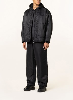 VALENTINO Oversized blouson with lambskin , Color: BLACK (Image 1)