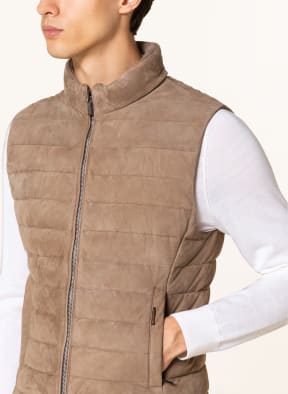 MOORER Leather vest CALAF-UR, Color: LIGHT BROWN (Image 1)
