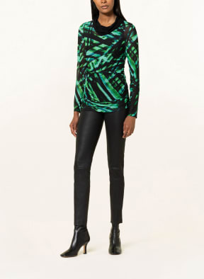 Joseph Ribkoff Blusenshirt aus Mesh , Farbe: SCHWARZ/ GRÜN (Bild 1)