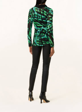 Joseph Ribkoff Blusenshirt aus Mesh , Farbe: SCHWARZ/ GRÜN (Bild 1)