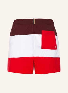 BOSS Badeshorts MIRO, Farbe: WEISS/ ROT (Bild 1)