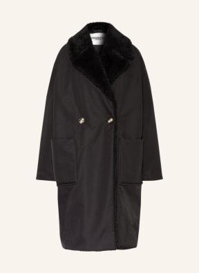 ESSENTIEL ANTWERP Oversized-Mantel CI mit Kunstfell, Farbe: SCHWARZ (Bild 1)