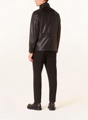 BOSS Leather jacket MAXI, Color: BLACK (Image 1)