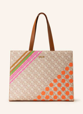 LIU JO Shopper, Color: LIGHT BROWN/ ORANGE/ PINK (Image 1)