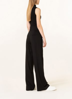 HUGO Wide leg trousers HIMIA made of jersey, Color: BLACK (Image 1)