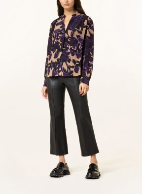 BOSS Silk blouse BANORA , Color: BEIGE/ BLACK/ PURPLE (Image 1)