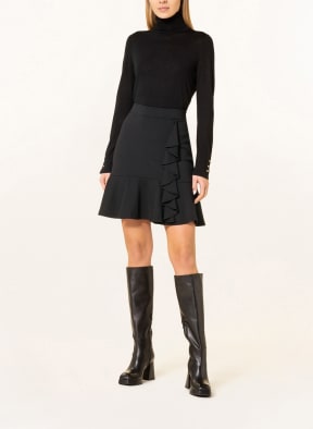 LAUREN RALPH LAUREN Jersey skirt with frills , Color: BLACK (Image 1)