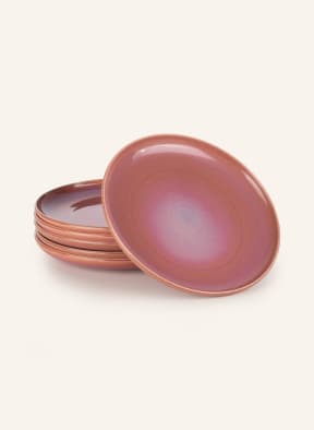 Villeroy & Boch 6er-Set Speiseteller PERLEMOR, Farbe: ROSA/ HELLORANGE (Bild 1)