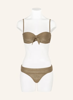 heidi klein Push-up bikini top ECUADOR with glitter thread, Color: GREEN/ GOLD (Image 1)