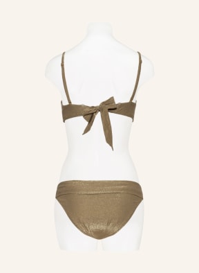 heidi klein Push-up bikini top ECUADOR with glitter thread, Color: GREEN/ GOLD (Image 1)