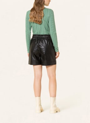 oui Shorts in Lederoptik, Farbe: SCHWARZ (Bild 1)