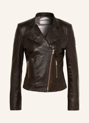 SCHYIA Lederjacke , Farbe: DUNKELBRAUN (Bild 1)