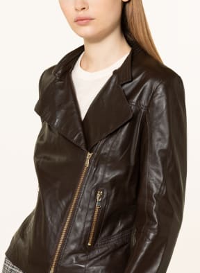 SCHYIA Lederjacke , Farbe: DUNKELBRAUN (Bild 1)