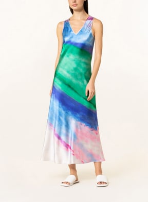(THE MERCER) N.Y. Seidenkleid, Farbe: BLAU/ GRÜN/ ROSA (Bild 1)