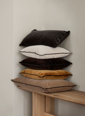 blomus Dekokissenhülle VELVET , Farbe: BEIGE (Bild 1)