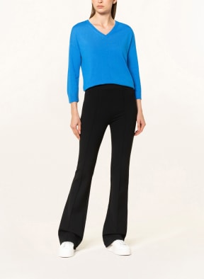 CARTOON Sweater with 3/4 sleeves, Color: BLUE (Image 1)