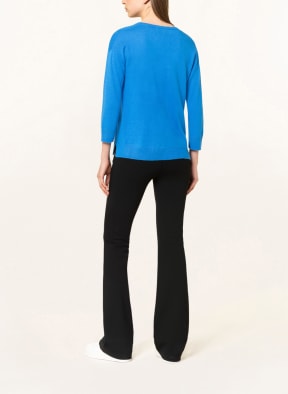 CARTOON Sweater with 3/4 sleeves, Color: BLUE (Image 1)
