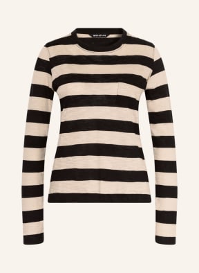 WHISTLES Long sleeve shirt , Color: BLACK/ BEIGE (Image 1)