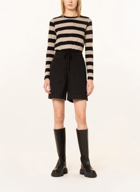 WHISTLES Long sleeve shirt , Color: BLACK/ BEIGE (Image 1)