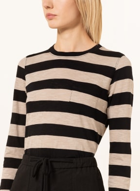 WHISTLES Long sleeve shirt , Color: BLACK/ BEIGE (Image 1)