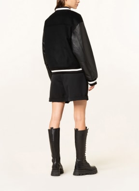 SANDRO Blouson im Materialmix, Farbe: SCHWARZ/ GELB (Bild 1)