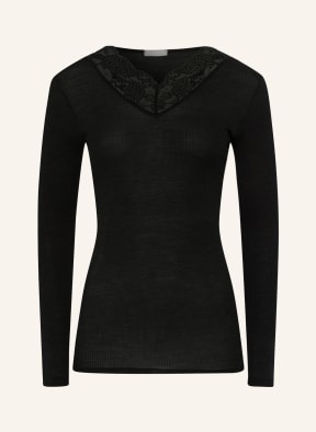 HANRO Long sleeve shirt NORA, Color: BLACK (Image 1)