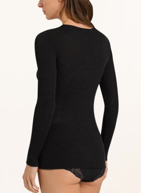 HANRO Long sleeve shirt NORA, Color: BLACK (Image 1)