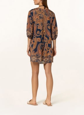 MARYAN MEHLHORN Strandkleid MEMORY mit Seide und 3/4-Arm , Farbe: DUNKELBLAU/ DUNKELORANGE (Bild 1)