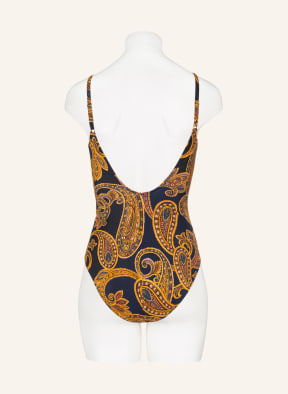 MARYAN MEHLHORN Underwired swimsuit MEMORY, Color: DARK BLUE/ DARK ORANGE (Image 1)