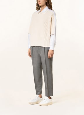 FABIANA FILIPPI Shirt blouse in mixed materials, Color: ECRU/ WHITE (Image 1)
