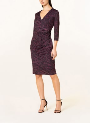 Phase Eight Dress NIEVE in wrap look, Color: BLACK/ DARK PURPLE (Image 1)
