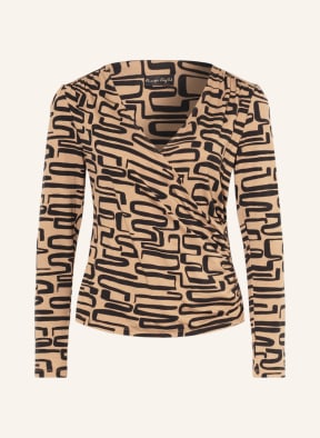 Phase Eight Shirt blouse FLORA in wrap look , Color: BLACK/ CAMEL (Image 1)
