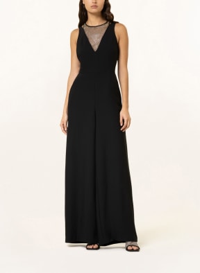 TED BAKER Jumpsuit JANVIER mit Schmucksteinen und Cut-outs, Farbe: SCHWARZ (Bild 1)