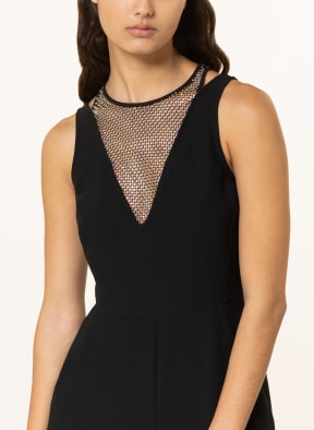 TED BAKER Jumpsuit JANVIER mit Schmucksteinen und Cut-outs, Farbe: SCHWARZ (Bild 1)