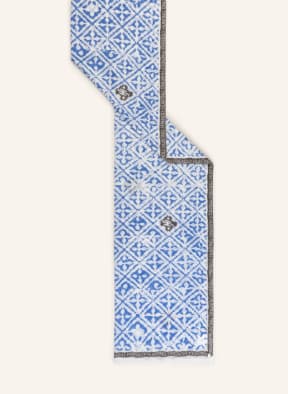 friendly hunting Cashmere scarf EYES OF MARAKESH, Color: WHITE/ LIGHT BLUE (Image 1)