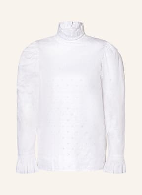 STYLE ICON Blouse-style shirt made of lace, Color: WHITE (Image 1)
