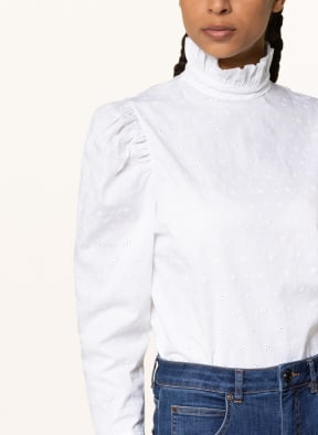 STYLE ICON Blouse-style shirt made of lace, Color: WHITE (Image 1)