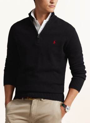POLO RALPH LAUREN Half-zip sweater, Color: BLACK (Image 1)