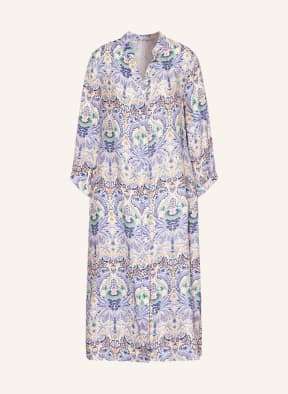 lilienfels Hemdblusenkleid aus Leinen , Farbe: WEISS/ HELLBLAU/ HELLORANGE (Bild 1)