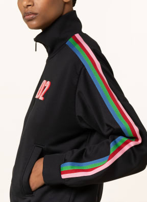 DSQUARED2 Jacket with tuxedo stripes, Color: BLACK (Image 1)