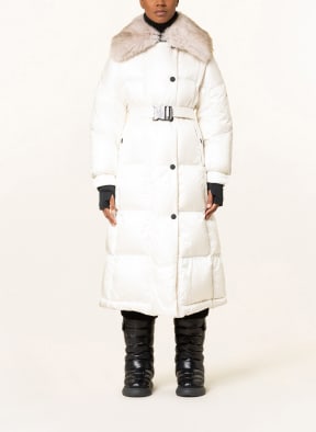 MONCLER GRENOBLE Down coat CHAMOILLE with faux fur, Color: CREAM (Image 1)