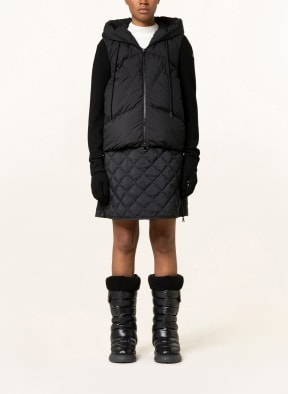 MONCLER Down jacket in mixed materials, Color: BLACK (Image 1)