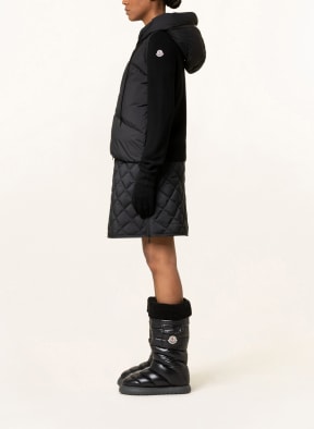 MONCLER Down jacket in mixed materials, Color: BLACK (Image 1)