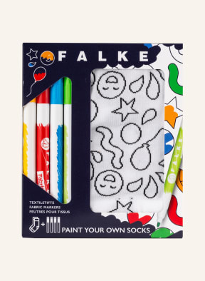 FALKE Socken PAINT YOUR OWN SOCKS mit Textilstiften , Farbe: WEISS/ SCHWARZ (Bild 1)