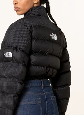 THE NORTH FACE Cropped-Steppjacke RUSTA PUFFER, Farbe: SCHWARZ/ WEISS (Bild 1)