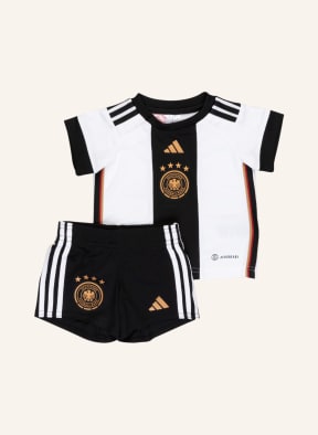adidas Koszulka domowa 22 – komplet: T-shirt i szorty, Kolor: BIAŁY/ CZARNY (Obrazek 1)