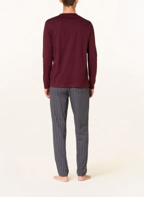 SCHIESSER Pajamas FASHION NIGHTWEAR, Color: DARK RED/ DARK BLUE (Image 1)